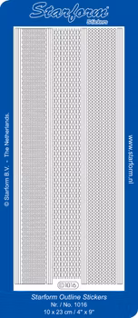Starform outline linjer stickers guld