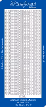 Starform outline linjer stickers silver