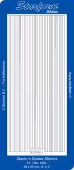 Starform outline linjer stickers guld