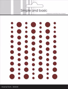 Simple and Basic Matte Enamel Dots "Wine Red"