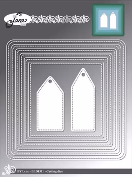 BY LENE DIES "Square Frame w/Tags"