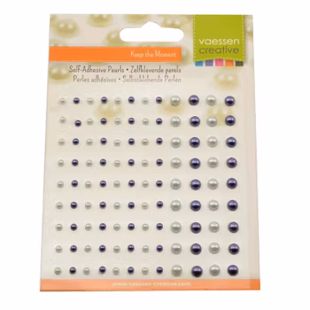 Vaessen Creative Self Adhesive Pearls Polished Blue