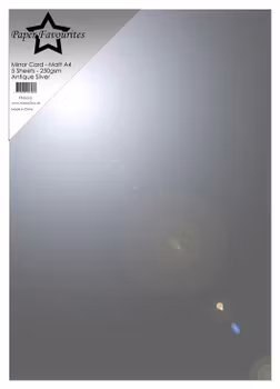 Paper Favourites Mirror Card Glossy "Antique Silver"