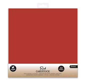 Studio Light Cardstock "Christmas Red" 12 x 12