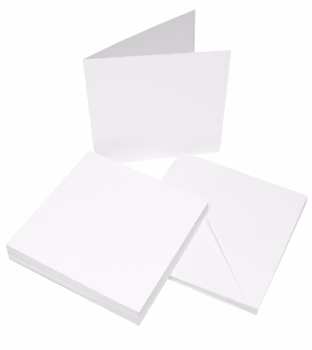 Craft UK Cards & Envelopes 6' x 6' White