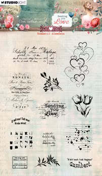 Studio Light Sending You Love Clear Stamps Romantic Elements
