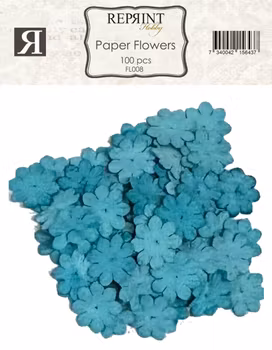 Mini Pappersblommor 20 mm 100 st Turkos