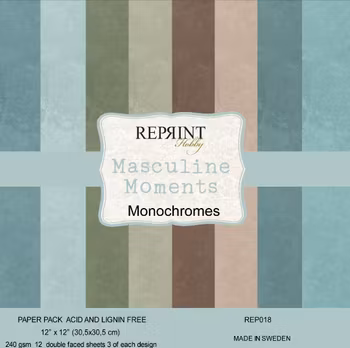Reprint - Masculine Moments Monochromes Paperpack - 12x12