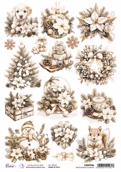 Ciao Bella Winter Season A4 Rice Paper Winter Season Elements
