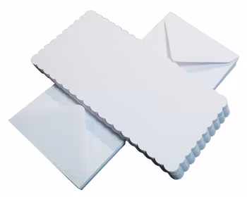 Craft UK Cards & Envelopes 6x6 Inch Scalloped White