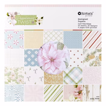 Rosie's Studio Peppermint Twist 6x6 Inch Paper Pad