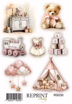 Stickers Reprint - Happiness baby Girl - 11x16 cm