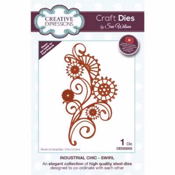 Creative Expressions Craft Dies by Sue Wilson - Industrial Chic - Swirl