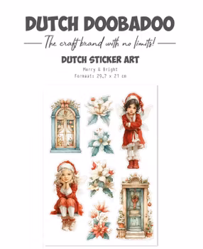 Dutch Doobadoo A4 Transparent Stickers - Merry & Bright