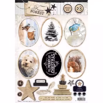 Studiolight - Frozen Forest - Utstansat ark i A4-format