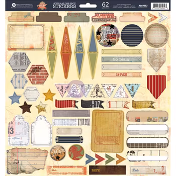 Prima Marketing 569693 All Star Cardstock Stickers, Journaling Spot