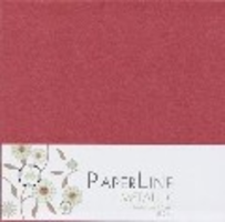 PaperLine Metallic - vikta kortbaser 145 x 145 mm - Röd