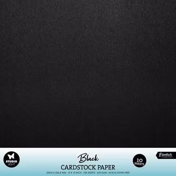 Studio Light Cardstock "Black" 12 x 12