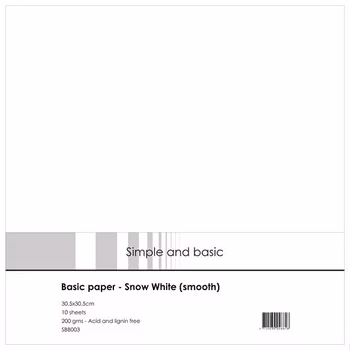 Simple and basic "Basic Paper - Snow White (smooth)