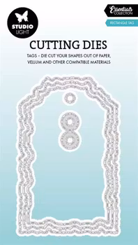Studio Light Dies "Torn Edge Tag rectangle"