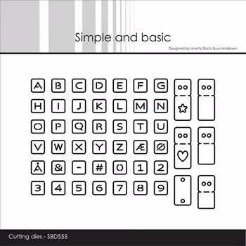 Simple and Basic die "Alphabet chips"