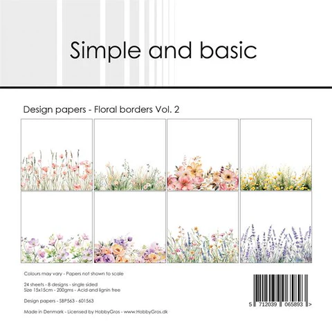 Simple and Basic Design Papers "Floral borders Vol. 2"
