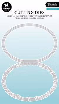 Studio Light Dies "Torn Edge Card stand Oval"