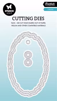 Studio Light Dies "Torn Edge Tag oval"