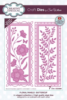 Creative Expressions Sue Wilson Craft Die Floral Panels Buttcup