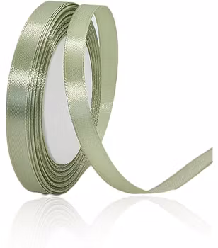 Satinband på rulle 6 mm/10 m - Grön