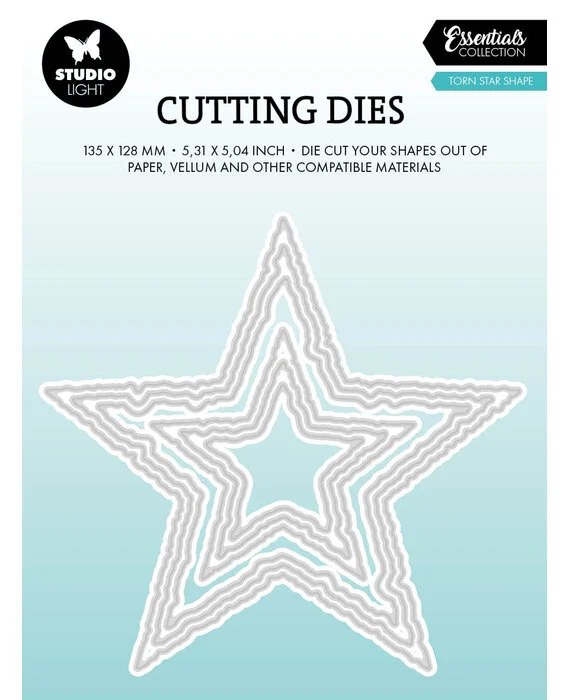 Studio Light Dies Torn Edge Cutting Die Torn Star Shape