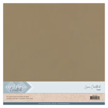 Card Deco Essentials Linen cardstock Taupe