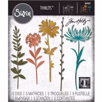 Tim Holtz Sizzix Thinlits Dies - Wildflower Stems #1