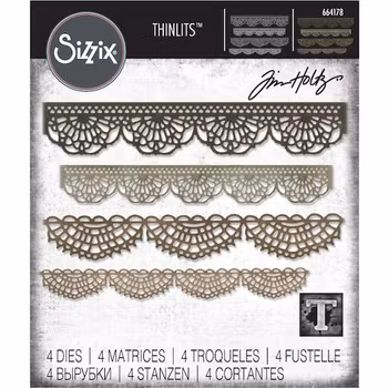 Tim Holtz Sizzix Thinlits Dies - Crochet