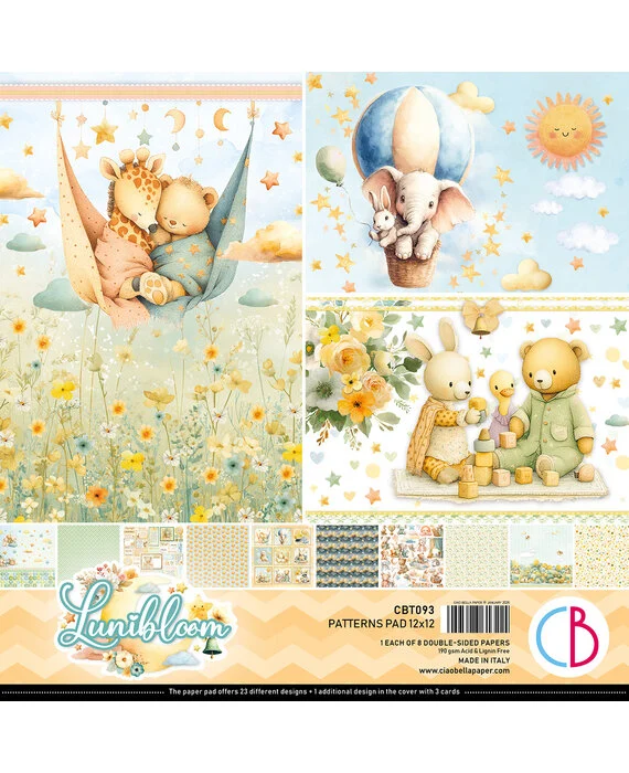 Ciao Bella Lunibloom 12x12 Inch Patterns Pad (8pcs)