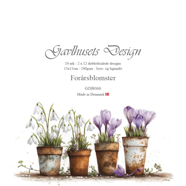 Gavlhusets Design - Block 6'' - Blok 6'' - Forårsblomster