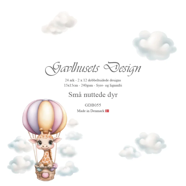 Gavlhusets Design - Block 6'' - Små nuttede dyr