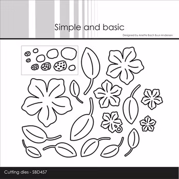Simple and Basic die, Flowers and Leaves #2