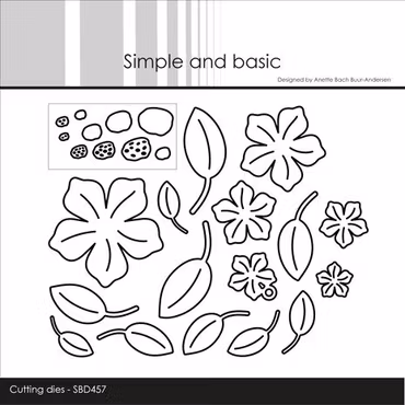 Simple and Basic die, Flowers and Leaves #2