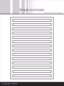 Simple and Basic dies "A6 Rectangle - Horizontal striped panel"
