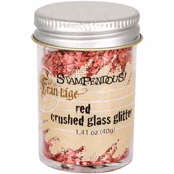 Stampendous Frantage Red Crushed glass glitter