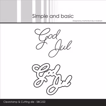Simple and basic Clearstamp & dies "God Jul"
