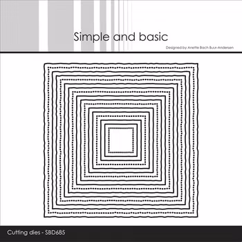 Simple and Basic dies "10 x 10 Squares Old Paper edges"