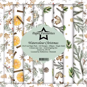 Paper Favourites - Watercolour Christmas Paperpack 6' x 6'