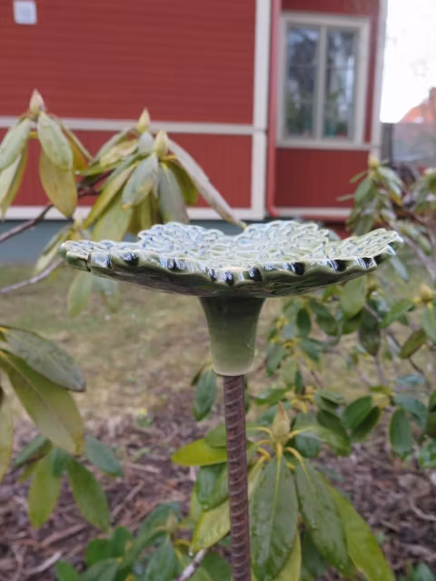 Bi-sak, trädgårdsekoration, regnvattensamlare av stengodslera, växtstöd