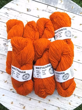 Mattullgarn orange