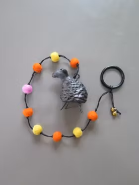 Partyfår  gul orange rosa