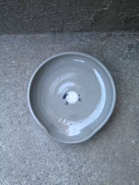 Slevfat "Fårfest" grå