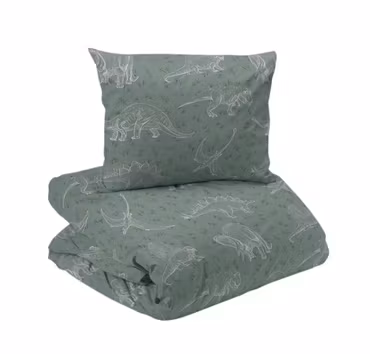 Dino Grön Bäddset Enkeltäcke 150x210 Redlunds