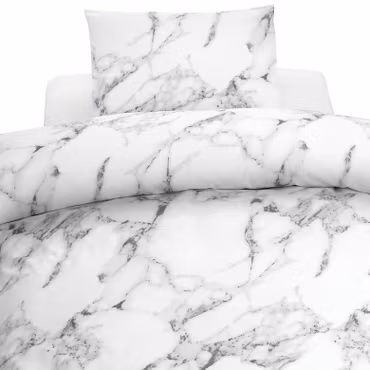 Marmor Vit Bäddset Borganäs of Sweden Enkeltäcke 150x210